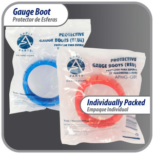 Appli Parts APMG-GBK 2.5 in Blue and Red Protective Gauge Boot Kit for Manifold Gauge Red for High pressure and Blue for Low pressure Appli Parts APMG-GBK 2.5 in Blue and Red Protective Gauge Boot Kit for Manifold Gauge Red for High pressure and Blue for Low pressure
