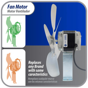 Appli Parts APFM-341E 34W Condenser and Evaporator Fan Motor 115V 60Hz 1.5A, Includes 12in Aluminum Fan Blade and Mounting Base, Universal Replacement for Commercial Refrigeration Units Appli Parts APFM-341E 34W Condenser and Evaporator Fan Motor 115V 60Hz 1.5A, Includes 12in Aluminum Fan Blade and Mounting Base, Universal Replacement for Commercial Refrigeration Units