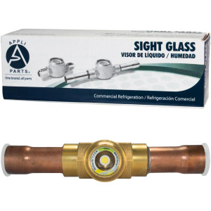 Appli Parts APSG-34AS 3/4 in Sight Glass and liquid moisture indicator Solder connections with Solid Body for HVAC/R installations suitable for CFC HCFC HFC refrigerants Appli Parts APSG-34AS 3/4 in Sight Glass and liquid moisture indicator Solder connections with Solid Body for HVAC/R installations suitable for CFC HCFC HFC refrigerants