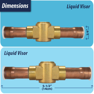 Appli Parts APSG-34AS 3/4 in Sight Glass and liquid moisture indicator Solder connections with Solid Body for HVAC/R installations suitable for CFC HCFC HFC refrigerants Appli Parts APSG-34AS 3/4 in Sight Glass and liquid moisture indicator Solder connections with Solid Body for HVAC/R installations suitable for CFC HCFC HFC refrigerants