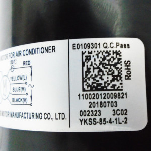 Motor Indoor Unit Ecox YKSS-85-4-1L-2 double shaft RoHS 11002012009821
Fits: ecox EPTC048C10B EPTC060C10B Midea PAC60611FCA PAC606FCI PAC48611FCA Carrier Heil Quaker Klimaire KFUF060-C2G