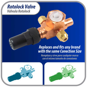 Appli Parts APRV-VA01 Rotolock Valve V01 1 in x 3/8 in ODF solder connection Universal replacement valve will work for refrigeration and air conditioning systems Appli Parts APRV-VA01 Rotolock Valve V01 1 in x 3/8 in ODF solder connection Universal replacement valve will work for refrigeration and air conditioning systems