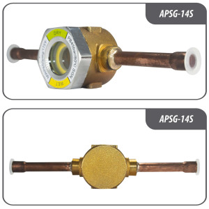 Appli Parts APSG-14S 1/4 in Sight Glass and liquid moisture indicator Solder connections with take-apart Body for HVAC/R installations suitable for CFC HCFC HFC refrigerants Appli Parts APSG-14S 1/4 in Sight Glass and liquid moisture indicator Solder connections with take-apart Body for HVAC/R installations suitable for CFC HCFC HFC refrigerants