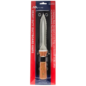 MA-Line MA-KN74HD Cuchillo y funda para Ducteria. Hoja de acero inoxidable. Liso por 1 lado. Dentado en el lado opuesto MA-Line MA-KN74HD Cuchillo y funda para Ducteria. Hoja de acero inoxidable. Liso por 1 lado. Dentado en el lado opuesto
