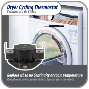 Appli Parts APTD-L155 Cycling thermostat L155-15F universal replacement for multiple brand dryers older commercial models only 2 connections replaces 60T11, D501759 Appli Parts APTD-L155 Cycling thermostat L155-15F universal replacement for multiple brand dryers older commercial models only 2 connections replaces 60T11, D501759