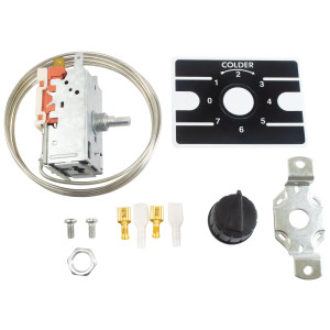 Appli Parts APRT-1126 Temperature Control Thermostat for Freezers, Refrigerators, Coolers Display, SPST, Cold Cut-In 0.4 F, Cold Cut-Out -11.2 F, Warm Cut-In 15.8 F, Capillary Tube 47 in Replaces K50P-1126 Appli Parts APRT-1126 Temperature Control Thermostat for Freezers, Refrigerators, Coolers Display, SPST, Cold Cut-In 0.4 F, Cold Cut-Out -11.2 F, Warm Cut-In 15.8 F, Capillary Tube 47 in Replaces K50P-1126
