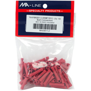 MA-Line MA03011-2 Conector de Empalme a Tope 22-18 Bolsa de 100 MA-Line MA03011-2 Conector de Empalme a Tope 22-18 Bolsa de 100