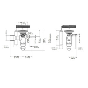 Danfoss 067N3152 4.5TR Thermostatic expansion valve, TGE, R410A,R32, 1/2x7/8 in Solder, ODF, 1/4 in Externally equalized, Bi-flow, -40 to 50 F replaces 067N3172 Danfoss 067N3152 4.5TR Thermostatic expansion valve, TGE, R410A,R32, 1/2x7/8 in Solder, ODF, 1/4 in Externally equalized, Bi-flow, -40 to 50 F replaces 067N3172