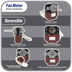 Appli Parts APFM-500 8 W Fan Motor, 110 V, 50/60 Hz, 0.16 A, 2800 rpm, CCW rotation Universal Evaportator Fan Motor replacemente for LG, Samsung, J500-00024K and others Appli Parts APFM-500 8 W Fan Motor, 110 V, 50/60 Hz, 0.16 A, 2800 rpm, CCW rotation Universal Evaportator Fan Motor replacemente for LG, Samsung, J500-00024K and others