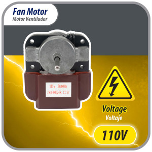 Appli Parts APFM-500 8 W Fan Motor, 110 V, 50/60 Hz, 0.16 A, 2800 rpm, CCW rotation Universal Evaportator Fan Motor replacemente for LG, Samsung, J500-00024K and others Appli Parts APFM-500 8 W Fan Motor, 110 V, 50/60 Hz, 0.16 A, 2800 rpm, CCW rotation Universal Evaportator Fan Motor replacemente for LG, Samsung, J500-00024K and others