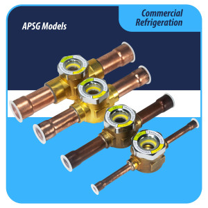 Appli Parts APSG-58S 5/8 in Sight Glass and liquid moisture indicator Solder connections with take-apart Body for HVAC/R installations