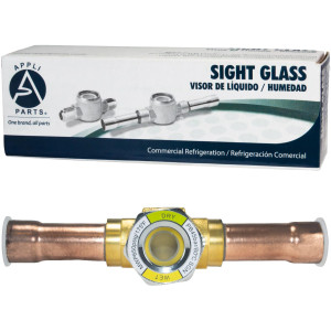 Appli Parts APSG-58S 5/8 in Sight Glass and liquid moisture indicator Solder connections with take-apart Body for HVAC/R installations suitable for CFC HCFC HFC refrigerants Appli Parts APSG-58S 5/8 in Sight Glass and liquid moisture indicator Solder connections with take-apart Body for HVAC/R installations suitable for CFC HCFC HFC refrigerants