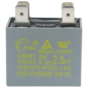 Fan Motor Capacitor 2.5UF 450VAC 17400101000083 / 202401101024 / 202401190014 / 17400101000034 / 202401190019 / 17400101000019
Fits: ecox EPTC060C10B / EACM012C11B / EACM012C11E / EACM018C11B / EADM012C11B / EADM018C11B / EAEM012C11E / EAEM012C11E / 