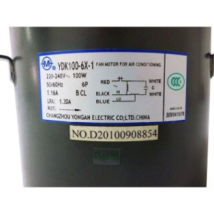 Motor YDK-100-6X-1 100W 230v/50-60hz YDK100-6X-1 or YKS-100-6-61 RoHS 202400400633 11002012008010 Motor YDK-100-6X-1 100W 230v/50-60hz YDK100-6X-1 or YKS-100-6-61 RoHS 202400400633 11002012008010