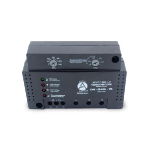 Appli Parts APVP-33BB1-2 220 V Voltage Surge Protector with Adjustable Range and Reconnecting Time, 50/60 Hz, 3 Ph, 3.5 A, works with all electric appliances and units with rated electrical consumption Appli Parts APVP-33BB1-2 220 V Voltage Surge Protector with Adjustable Range and Reconnecting Time, 50/60 Hz, 3 Ph, 3.5 A, works with all electric appliances and units with rated electrical consumption