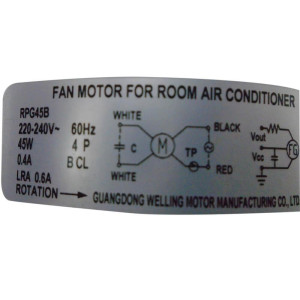 Motor Ventilador Unidad Interna Eje 3pulg X 3/16 pulg RPG45B 220-240v 45w 0.4a 60hz Ccwse 202400401623 / 11002012003053
 Motor Ventilador Unidad Interna Eje 3pulg X 3/16 pulg RPG45B 220-240v 45w 0.4a 60hz Ccwse 202400401623 / 11002012003053