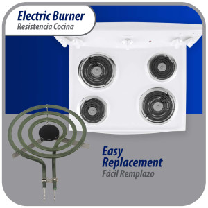 WB30K10002 Appli Parts Surface Burner Heating Element 3 turns, 6 in, 3 turn, 1250 W, 240 V, Replaces GE General Electric SP12YA, WB30K10002, SU201, TS3W6212, 404064, WB30K10005, 5303015716, 316439800, 318372210, WB30T10023, WB30T10075, 2391B, 5304431 WB30K10002 Appli Parts Surface Burner Heating Element 3 turns, 6 in, 3 turn, 1250 W, 240 V, Replaces GE General Electric SP12YA, WB30K10002, SU201, TS3W6212, 404064, WB30K10005, 5303015716, 316439800, 318372210, WB30T10023, WB30T10075, 2391B, 5304431