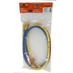 Uniweld EZ3HS Juego Mangueras Manometro 3 Mangueras 3pies de largo Azul y Rojo con EZ-Turn Amarilla con Valvula de bola CFC/HCFC/HFC R410 Anti-Blowback Soft Magic Uniweld EZ3HS Juego Mangueras Manometro 3 Mangueras 3pies de largo Azul y Rojo con EZ-Turn Amarilla con Valvula de bola CFC/HCFC/HFC R410 Anti-Blowback Soft Magic