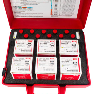 Danfoss 068Z7100 Expansion Valve Kit T 2, TE 2, includes 1 x 068Z3206, 1 x 068Z3209, 1 x 068Z3400, 1 x 068Z3403, 1 x 068Z3346, 1 x 068Z3348,1 x 068-2002, 1 x 068-2003, 1 x 068-2010,  2 x 068-2015, 2 x 068-2006, 1 x 068-2007, 1 x 068-2008, 1 x 068-200