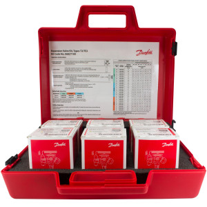 Danfoss 068Z7100 Expansion Valve Kit T 2, TE 2, includes 1 x 068Z3206, 1 x 068Z3209, 1 x 068Z3400, 1 x 068Z3403, 1 x 068Z3346, 1 x 068Z3348,1 x 068-2002, 1 x 068-2003, 1 x 068-2010,  2 x 068-2015, 2 x 068-2006, 1 x 068-2007, 1 x 068-2008, 1 x 068-200