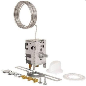 Danfoss 077Z7011 Thermostat Refrigerator Cold Cut-in 17F Cold Cut-out 41F 84in bulb length  077Z6009
Replaces A12-700 A12-701 A12-1560 A12-72 077B6856 True