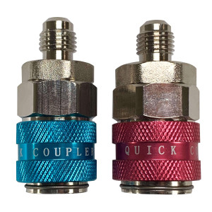 Appli Parts APQC-134K Quick Coupler Kit R-134a Adapters for automotive Air Conditioning Charge includes 1/4 in Hi and Low Straight professional grade pressure connections  Appli Parts APQC-134K Quick Coupler Kit R-134a Adapters for automotive Air Conditioning Charge includes 1/4 in Hi and Low Straight professional grade pressure connections