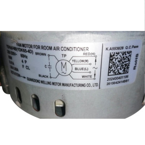 Motor Ventilador Unidad Interna Eje 4 pulg largo X 1/4 pulg  YDK65-4B (Ydk65-4d) KT-65-4-9 RoHS 220-230v 65w 0.51a Ccwse 202400401186 / 11002012002595 11002012030949
Sirve: ecox EDDM030C16B EDDM036C16B Motor Ventilador Unidad Interna Eje 4 pulg largo X 1/4 pulg  YDK65-4B (Ydk65-4d) KT-65-4-9 RoHS 220-230v 65w 0.51a Ccwse 202400401186 / 11002012002595 11002012030949
Sirve: ecox EDDM030C16B EDDM036C16B