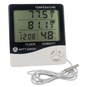 Appli Parts APTT-DWDH Indoor Temperature and Humidity Monitor with Hygrometer for Accurate Temp and Humidity Monitoring for Precise Indoor Climate Control with cable sensor for outside temperature Appli Parts APTT-DWDH Indoor Temperature and Humidity Monitor with Hygrometer for Accurate Temp and Humidity Monitoring for Precise Indoor Climate Control with cable sensor for outside temperature