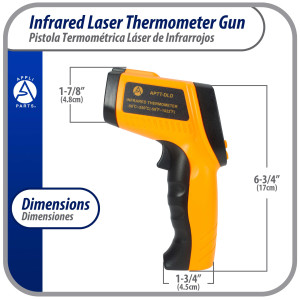 Appli Parts APTT-DLD Infrared Thermometer Gun: Versatile Laser Temperature Measurement Tool for Cooking, HVAC, Engine Diagnostics and More -58 F to 1022 F or Celsius Scale Appli Parts APTT-DLD Infrared Thermometer Gun: Versatile Laser Temperature Measurement Tool for Cooking, HVAC, Engine Diagnostics and More -58 F to 1022 F or Celsius Scale