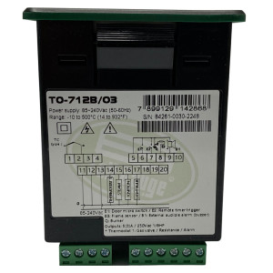 Full Gauge Oven Thermostat Timer 85-265V 50/60Hz Thermon for Gas, Electric or Wood-Fired Oven 14F to 932F, 4 Relay Outputs, 2 Digital Input, 1 Flame Sensor, Internal Buzzer TO-712B Full Gauge Oven Thermostat Timer 85-265V 50/60Hz Thermon for Gas, Electric or Wood-Fired Oven 14F to 932F, 4 Relay Outputs, 2 Digital Input, 1 Flame Sensor, Internal Buzzer TO-712B