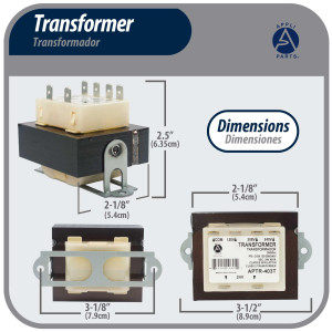 Appli Parts APTR-403T Transformer 120, 208, 240 V to 24 V, 40 Va Foot Mount 1/4 Male Quick Connects, Class B Insulation, Class 2 Transformer Appli Parts APTR-403T Transformer 120, 208, 240 V to 24 V, 40 Va Foot Mount 1/4 Male Quick Connects, Class B Insulation, Class 2 Transformer