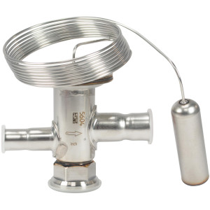 Danfoss 068U2205 1/8 - 2.5TR Expansion Valve Body, TUA, R134a, R513A, 3/8x1/2 in, Solder, ODF, Internally equalized, Single-flow, -40 to 50 F, Capacity determined by Orifice size Sold Separately