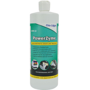 Nu-Calgon 4298-22 PowerZyme liquid enzyme-based drain line treatment designed for use in the HVAC and food service market Nu-Calgon 4298-22 PowerZyme liquid enzyme-based drain line treatment designed for use in the HVAC and food service market