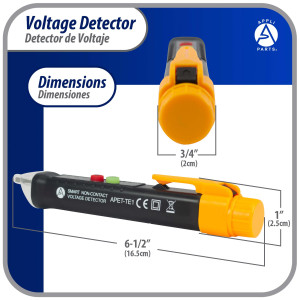 Appli Parts APET-TE1 Non Contact AC Voltage Tester Pen with LED Flashlight and Buzzer Alarm, for Live and Neutral Wire Detection in AC 12-1000V Circuits Appli Parts APET-TE1 Non Contact AC Voltage Tester Pen with LED Flashlight and Buzzer Alarm, for Live and Neutral Wire Detection in AC 12-1000V Circuits