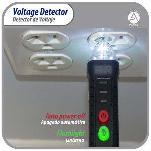 Appli Parts APET-TE1 Non Contact AC Voltage Tester Pen with LED Flashlight and Buzzer Alarm, for Live and Neutral Wire Detection in AC 12-1000V Circuits Appli Parts APET-TE1 Non Contact AC Voltage Tester Pen with LED Flashlight and Buzzer Alarm, for Live and Neutral Wire Detection in AC 12-1000V Circuits