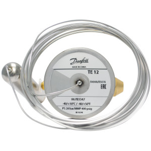 Danfoss 067B3347 TXV Element R404,R507, Flare, TE 12, External Equalized 1/4 in, 118 in Capillary Tube, -40 to 50 F includes 067B0577