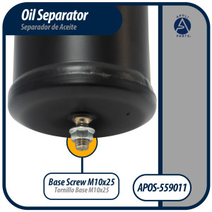 Appli Parts APOS-559011 1-3/8 in ODF Oil Separator, compatible with CFC,HCFC,HFC,R22,R407C,R502,R134a,R404A,R507, Working temperature 14 F to 266 F